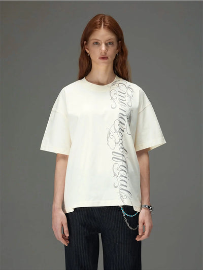 Vertical Script Boxy Tee