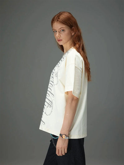 Vertical Script Boxy Tee