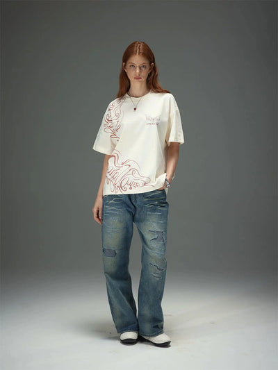 Linear Graphic Crop Tee