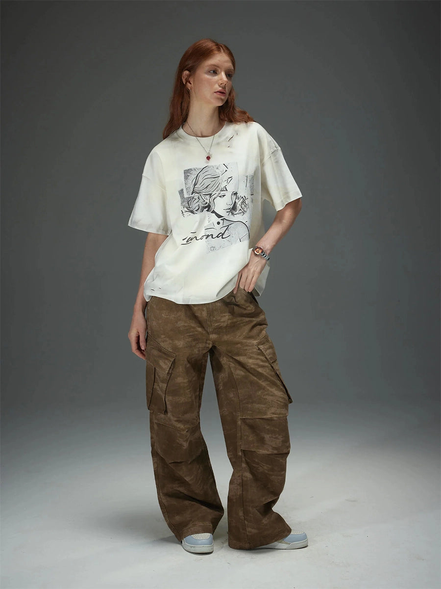 Fragmented Portrait Collage Tee