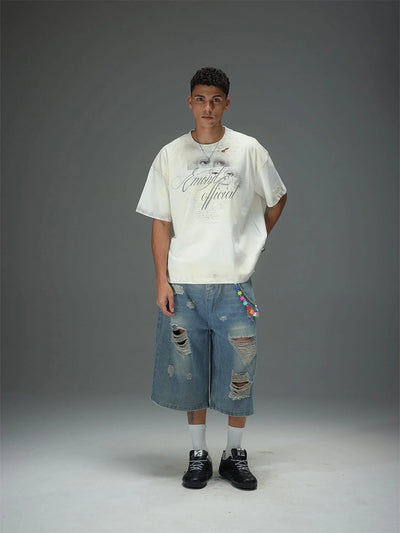 Fragmented Gaze Distressed Tee